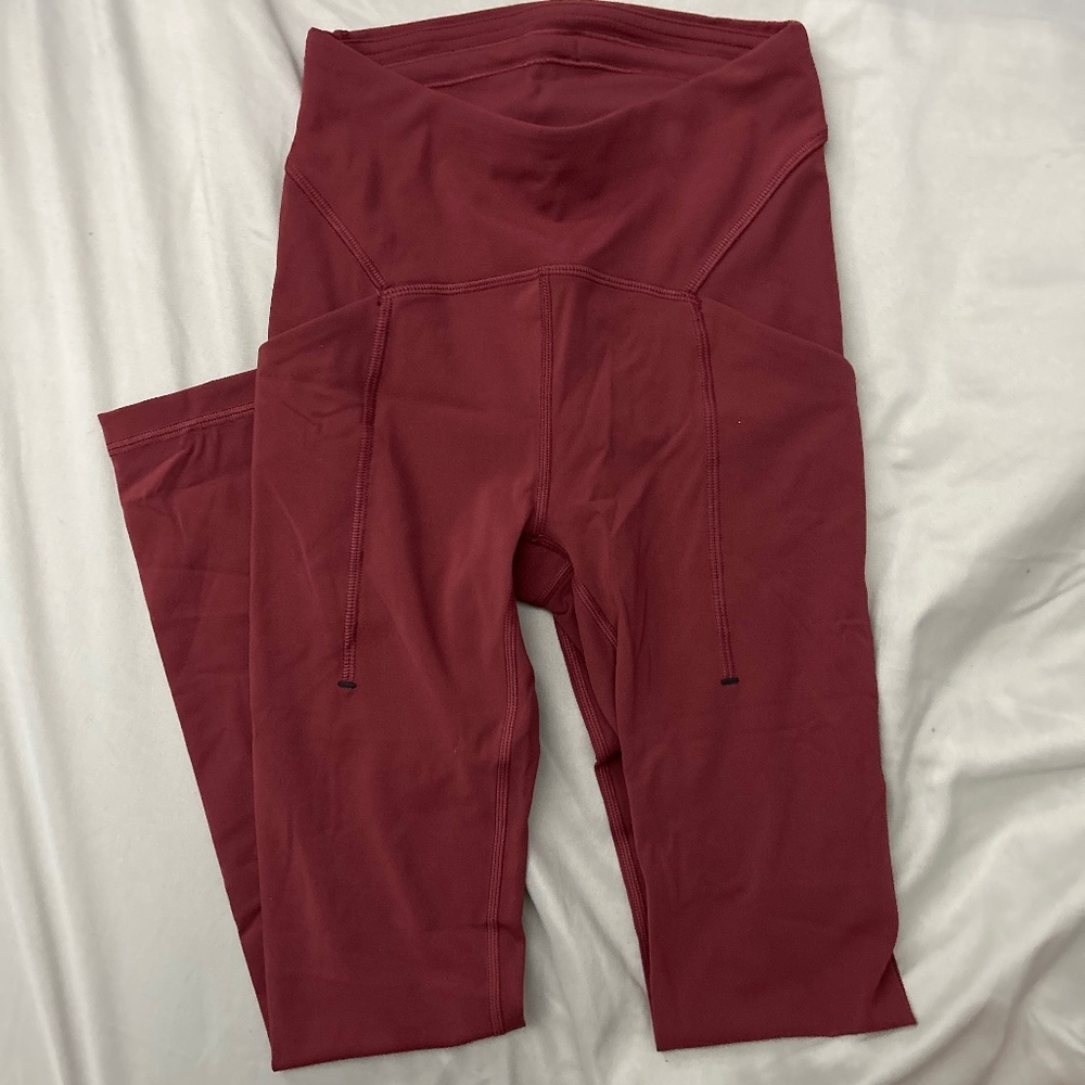 Maroon Lululemon Leggings